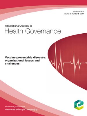 cover image of International Journal of Health Governance, Volume 22, Number 3